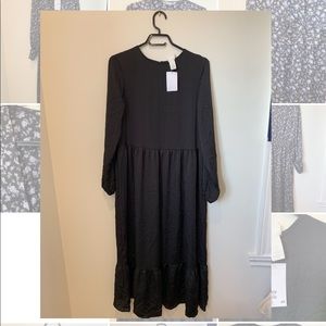 H&M midi black dress